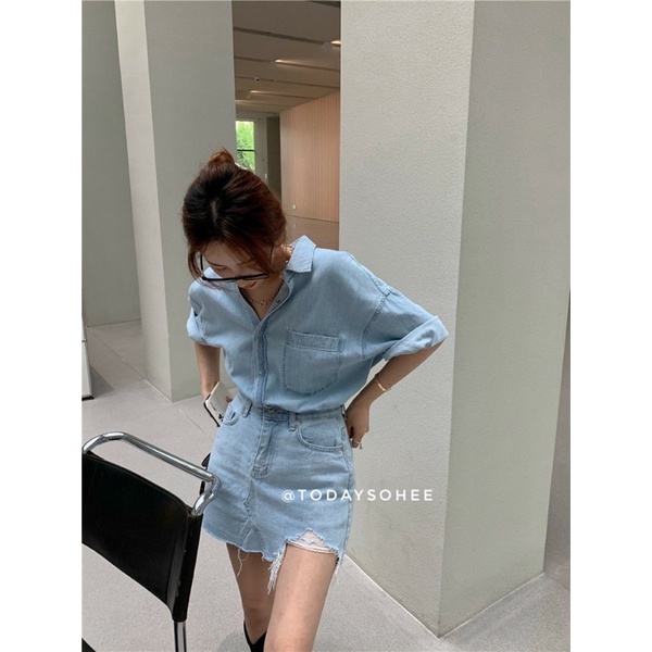 Sơmi & chân váy jeans