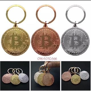 [LẠ] Móc khóa đồng Bitcoin, sang trọng, độc đáo