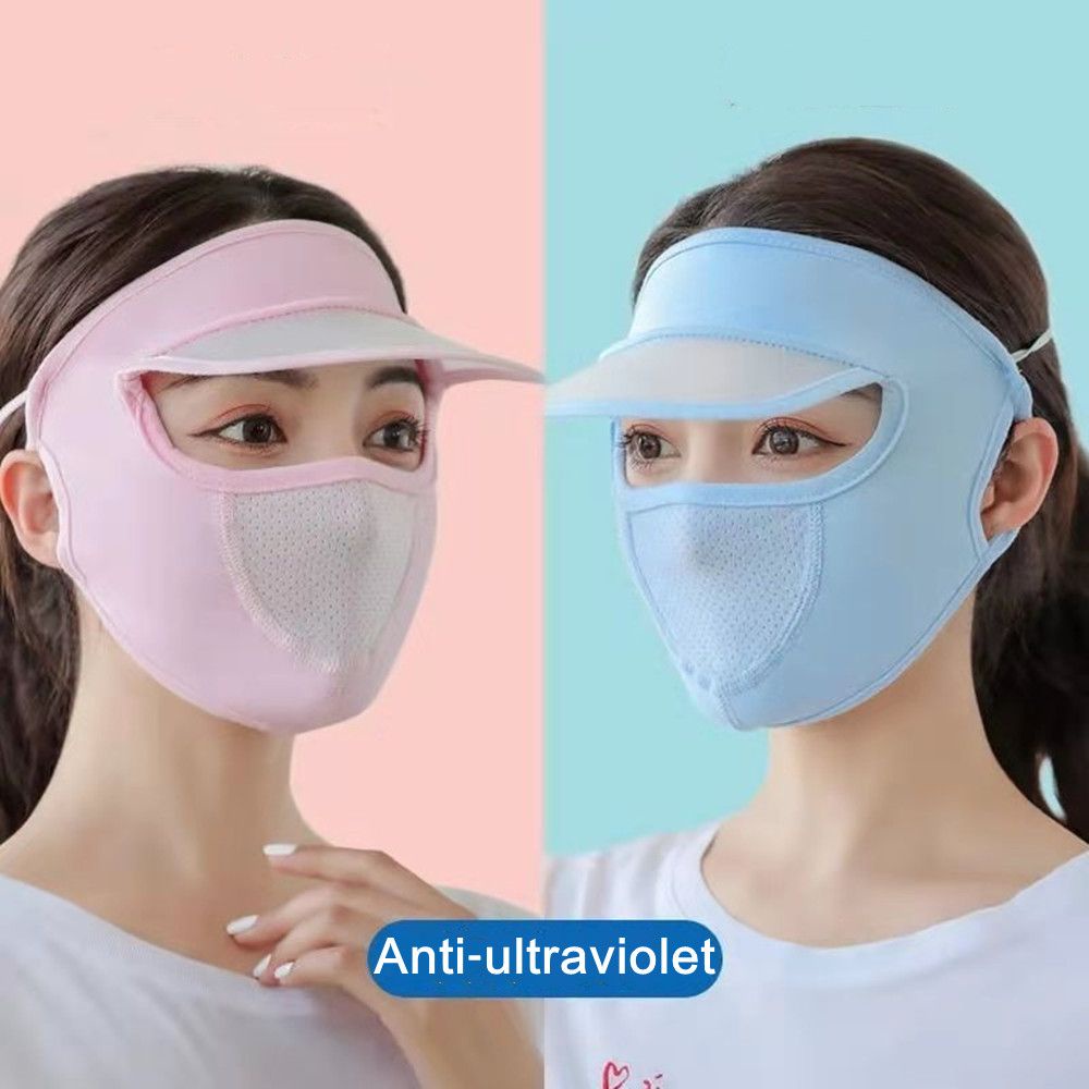 Nón Chống Nắng Bằng Lụa Lạnh Thoáng Khí Bảo Vệ Toàn Diện Chống Tia Cực Tím Chống Bụi Cho Nữ