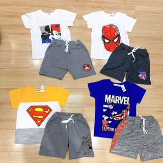 🎁sale sốc🎁đồ bộ siêu nhân bé trai cotton hàng xuất-- set/ bộ đồ bé trai siêu nhân