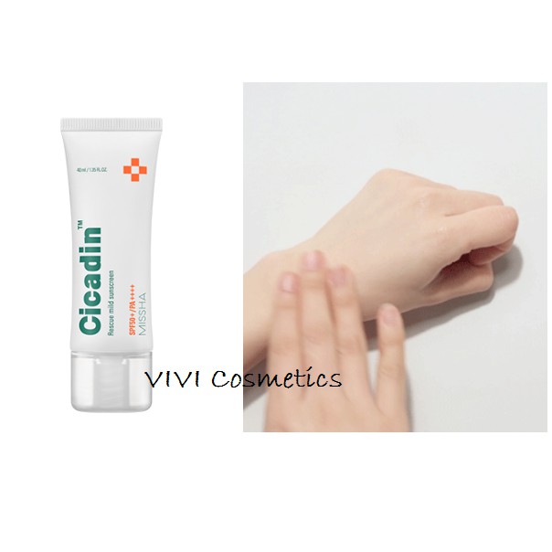 Chống nắng dạng sữa cho da mụn Missha Cicadin Centella Rescue Sun Lotion 40ML, SPF50+ PA++++