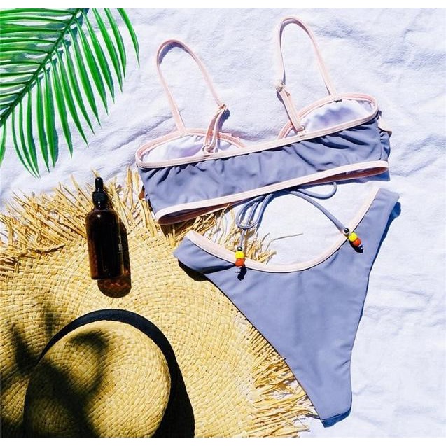 Bikini Hoa Bèo Xinh Xắn Style Nâu Tây