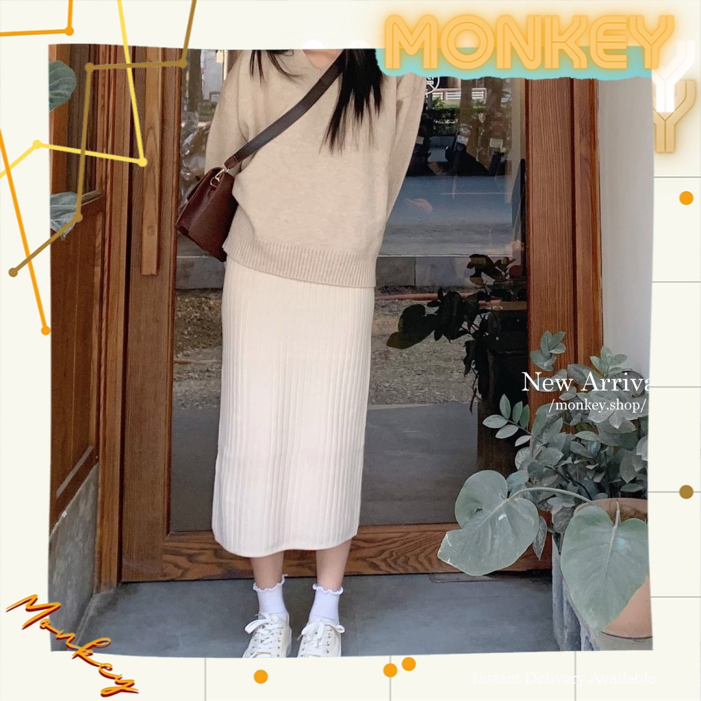 Chân váy len dài Basic Monkeyshop