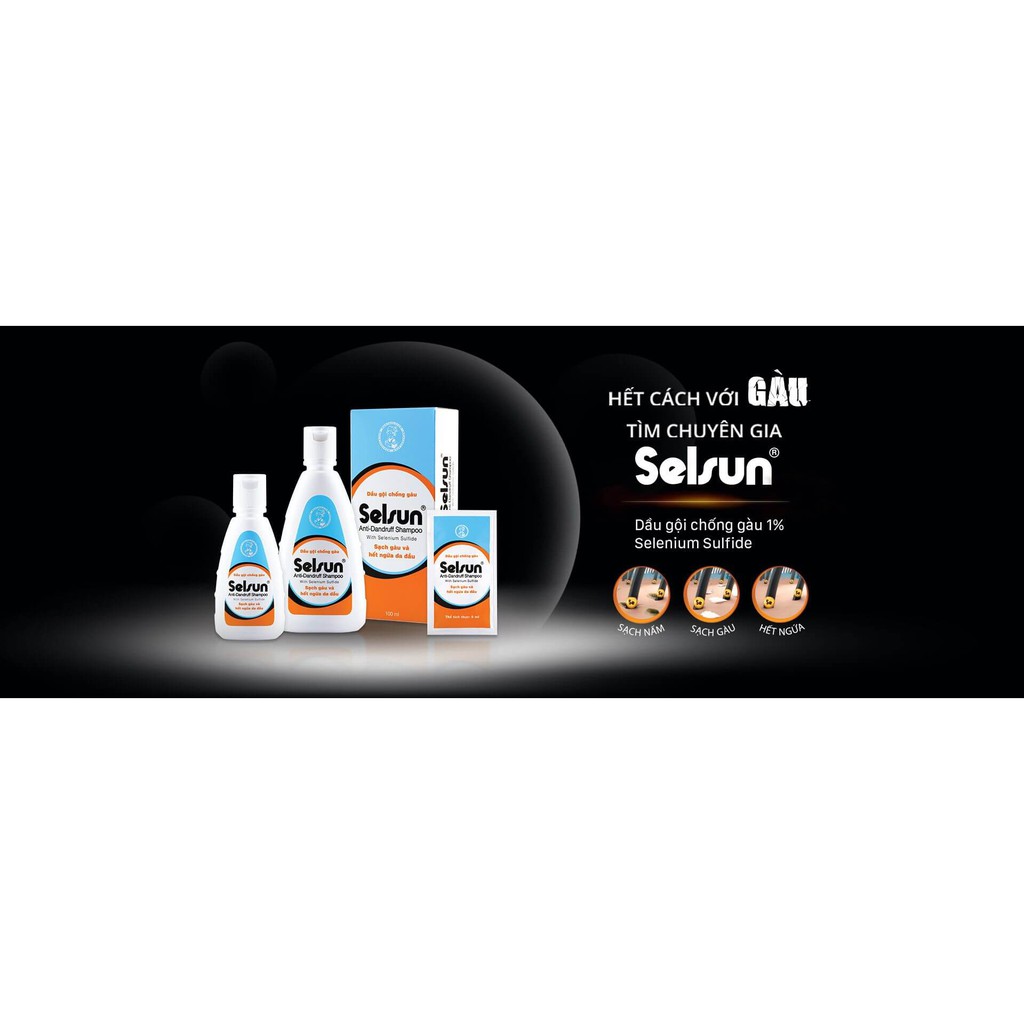 Combo 50 gói lẻ dầu gội selsun chống gàu