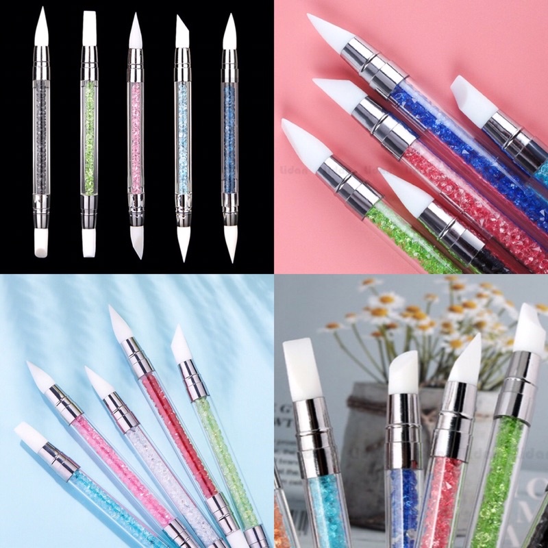 Cọ Silicon miết Sticker, phoin, nặn hoa khô đa năng