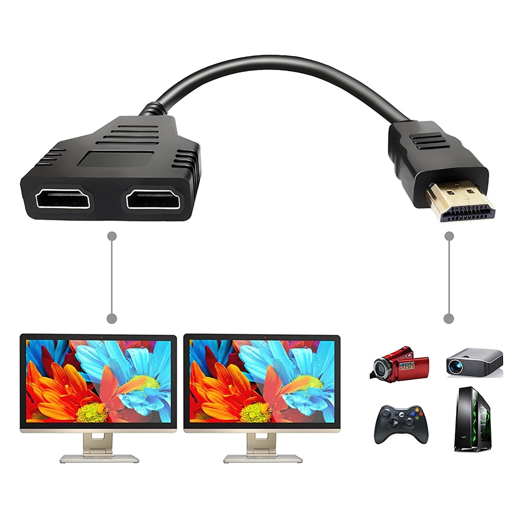 Cáp ChuyểN ĐổI Hdmi 2 Trong 1 Sang Hdmi 1 Sang 2 Chiều Cho Hdmi Hd Led Lcd Tv