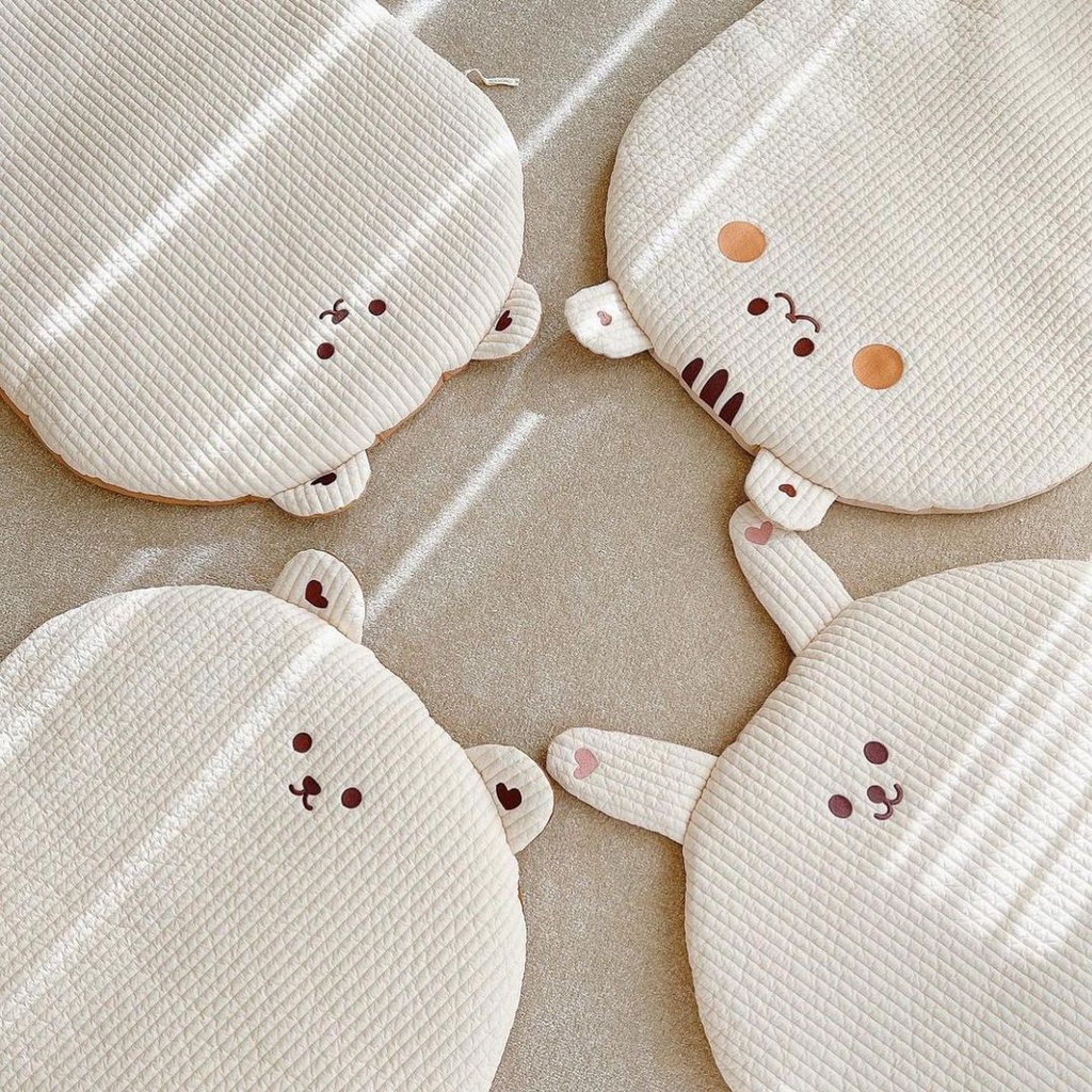Đệm Ngủ Cotton Hai Mặt Thêu Họa Tiết Phong Cách Hàn Quốc Hàng Mới 2022 Cho Bé