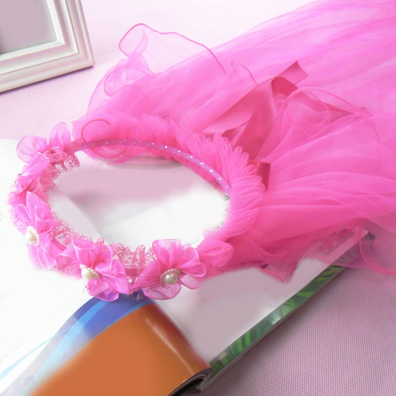 Mạng Che Mặt Dài Trang Trí Đám Cưới Cho Bé Gái