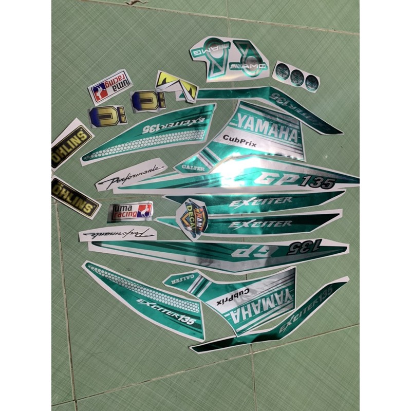 Tem exciter 135 xanh ngọc crom