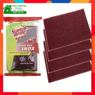 Miếng Cước Cọ Rửa Mạnh Hơn Inox 3M 7447 - Scotch Brite (04 Miếng)