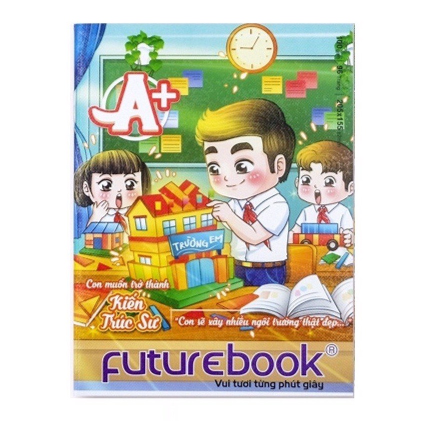 Tập Học Sinh Điểm A+ Futurebook - 4 Ô Ly 96 Trang (20.5x15.3cm)