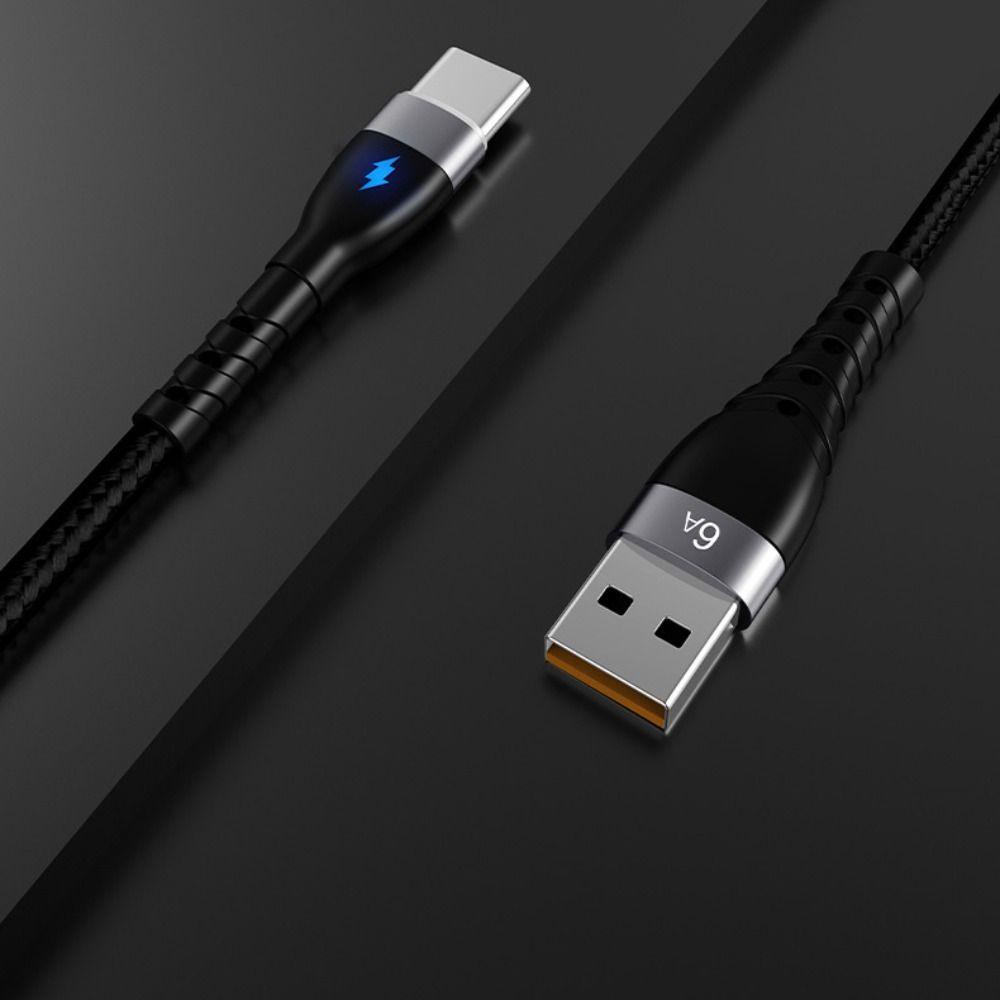 Dây Cáp Sạc Nhanh USB Type C Có Đèn LED Báo Hiệu Cho Điện Thoại Chất Lượng Cao