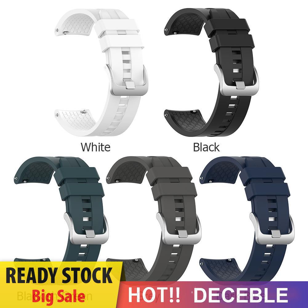 Deceble 22mm Silicone Wrist Strap Watch Band with Steel Buckle for Amazfit GTR 47mm