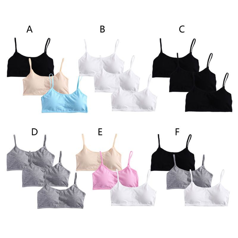 Set 3 Áo Lót Cotton Mềm Mại Cho Tuổi Teen