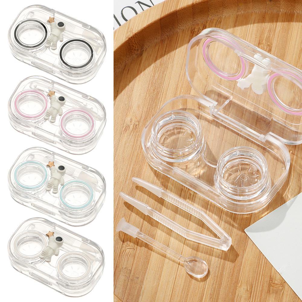 Hộp Đựng Kính Áp Tròng Mini Trong Suốt Không Cần Đinh Vít Tiện Dụng Mang Theo Du Lịch