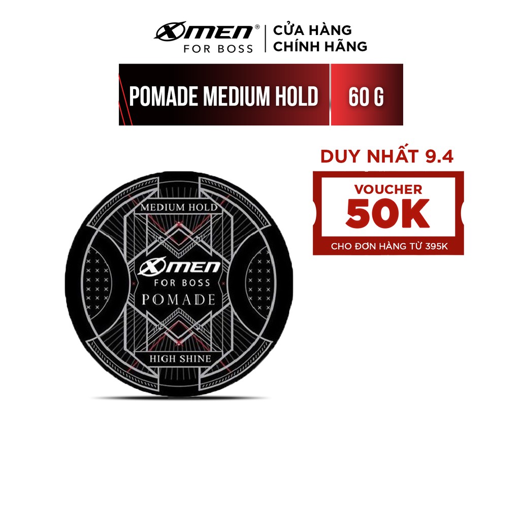 [Chính Hãng] - Pomade tạo kiểu tóc X-Men For Boss Medium Hold - Vuốt ngược sành điệu 60g