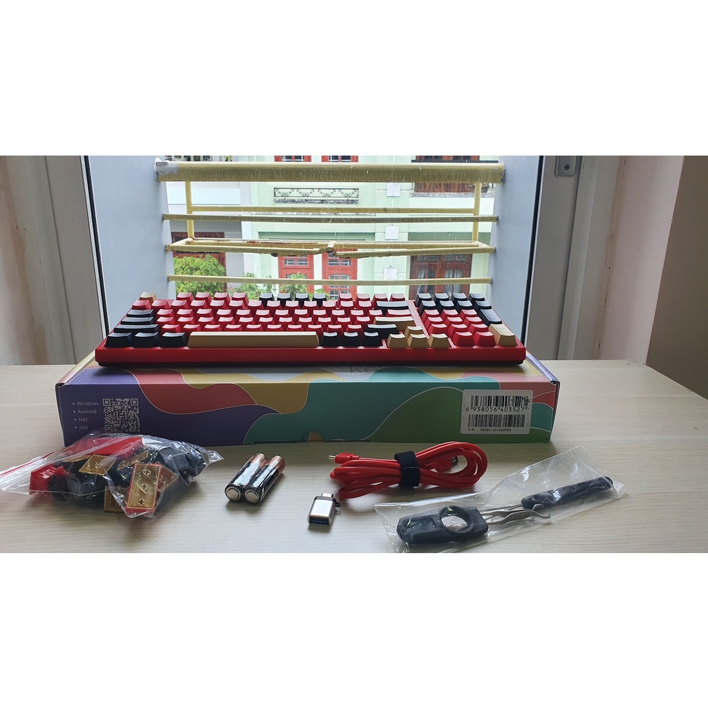 Bàn Phím Cơ Hello Ganss HS98T RGB - 3 Modes Gateron Pro Yellow Chính Hãng BH 1 Năm