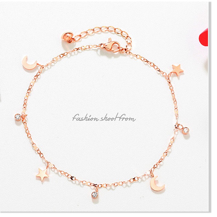 Lắc chân titan trăng sao TT534 - CAM KẾT KHÔNG GỈ, KHÔNG BAY MÀU - BẢO HÀNH 12 THÁNG