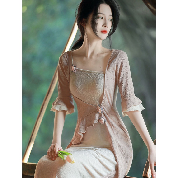 Đầm Phong Cách Trung Hoa Nữ Tính Duyên Dáng