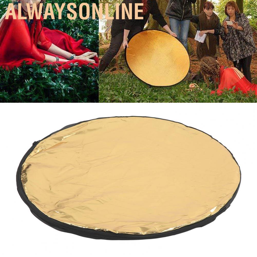 Alwaysonline 5 in 1 Collapsible Multi Light Reflector  Colors Reflectors Create Shadows Blocking for Outdoor Shooting