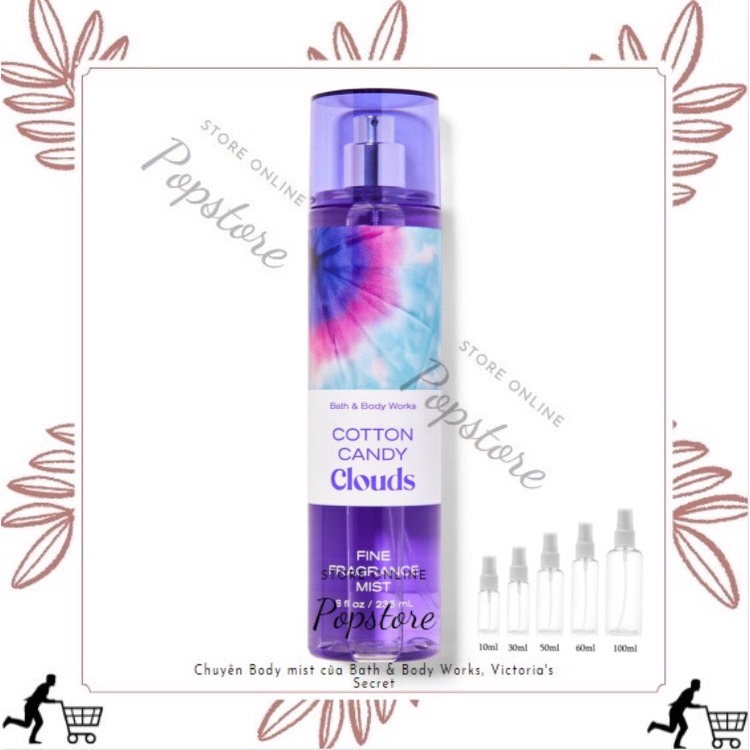 Xịt thơm body mist Bath & Body Works Cotton Candy Clouds