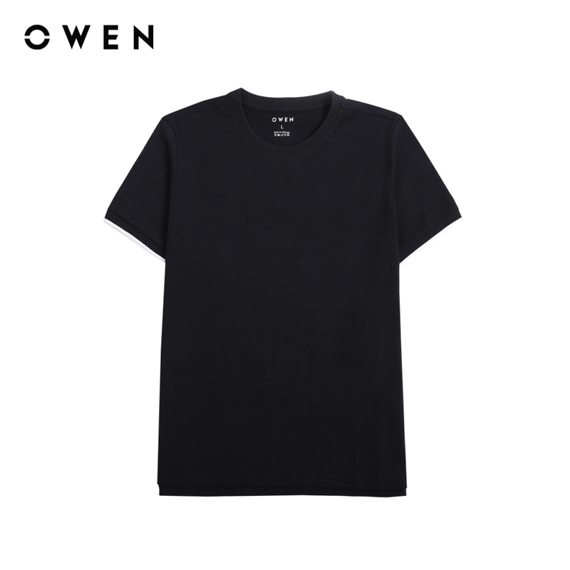 Áo Tshirt Nam ngắn tay Owen Body Fit Đen - TSN220964