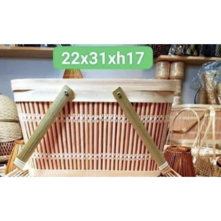 Làn tre giỏ tre đi pinic tiện lợi