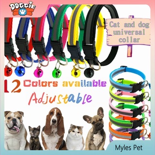 ★〓Myles Pet〓★ Nơi Vòng Cổ Chuông Phản Quang Có Thể điều Chỉnh Cho Thú Cưng