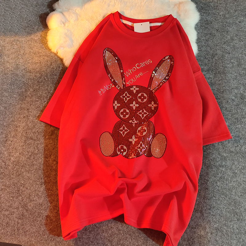 NRVP Áo thun ngắn tay dáng rộng thời trang mùa hè 2021