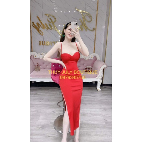 ĐẦM BODY 2 DÂY CÚP NGỰC XẺ 2 BÊN