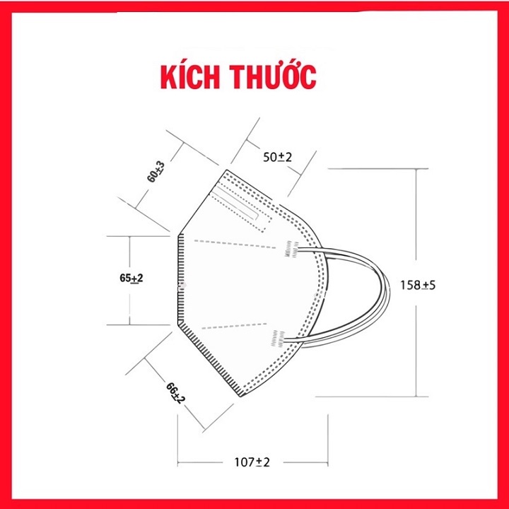 Hộp 100 Chiếc Khẩu trang 5 Lớp KN95 LONG CHÂU UMINO Chống Bụi Mịn Và Kháng Khuẩn Chính Hãng