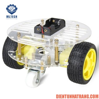 Bộ khung xe tròn robot 2 tầng 2 động cơ