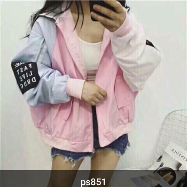 Áo khoác dù gió 2 lớp phối tay | BigBuy360 - bigbuy360.vn