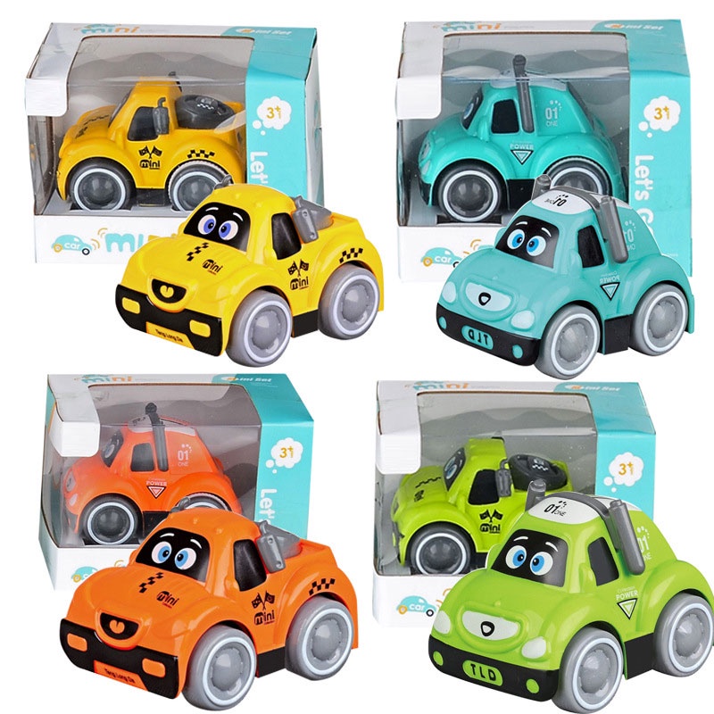 Đồ chơi mô hình ZHAN QI TOYS xe cảnh sát hoạt hình đáng yêu vui nhộn dành cho trẻ em