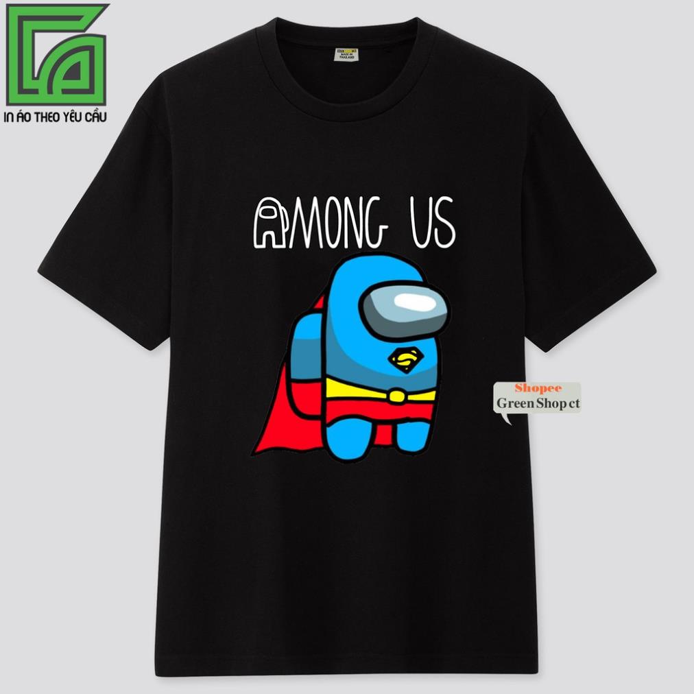 Áo Thun Among Us Superman Đen Trắng S121