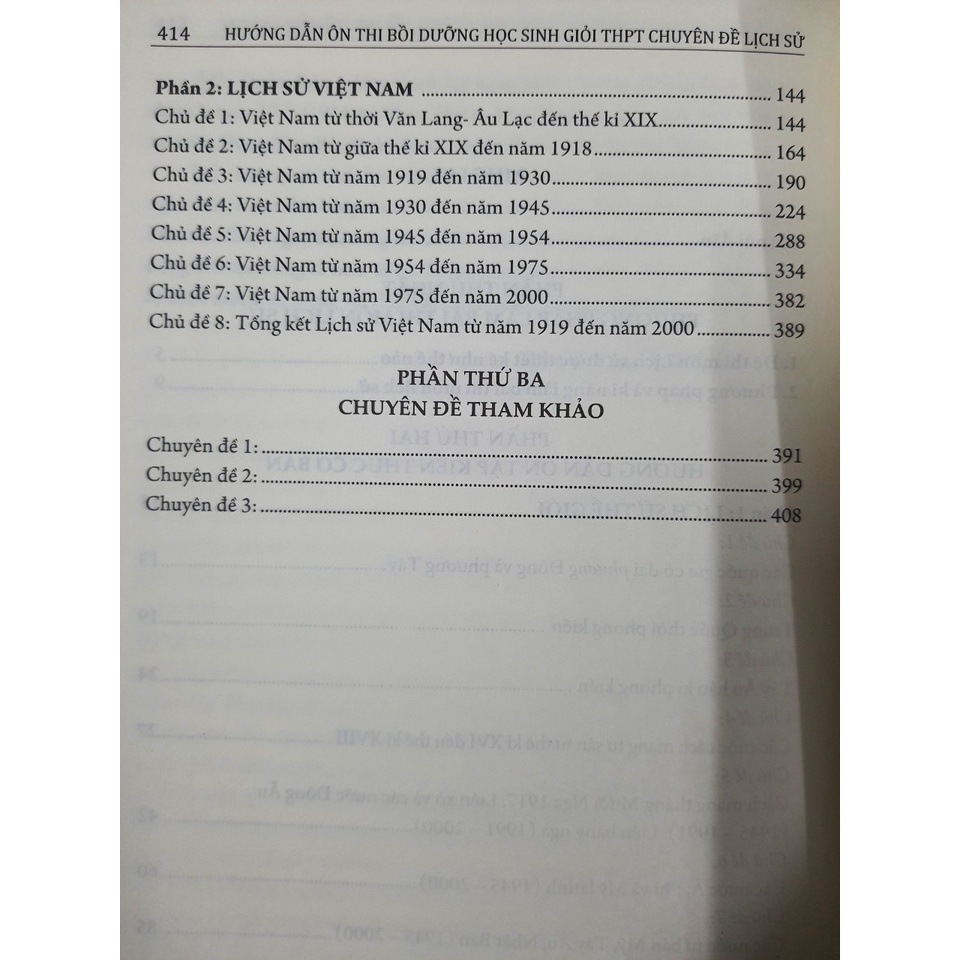 Sách - Hướng dẫn ôn thi bồi dưỡng học sinh giỏi THPT chuyên đề Lịch Sử