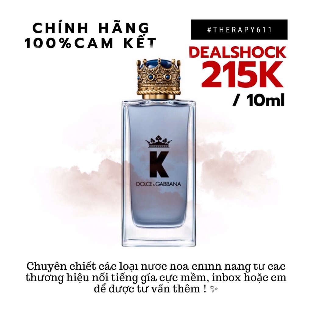 [𝗦𝗔𝗟𝗘]..::✨ Mẫu thử nước hoa chính hãng D&amp;G King (5ml/10ml/20ml)✨::..