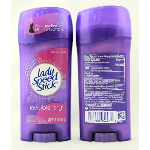 Lăn khử mùi dạng sáp cho nữ Lady Speed Stick Power Shower Fresh 65g