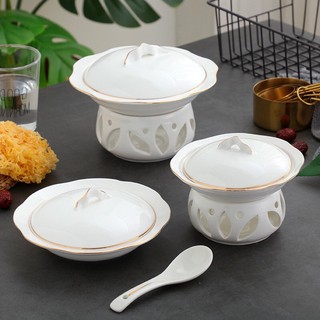 [Tặng nến]Bát nắp hâm nóng thức ăn