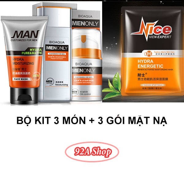 BỘ 3 MÓN DƯỠNG TRẮNG DA GIẢM DẦU VÀ MẶT NẠ CHO NAM | BigBuy360 - bigbuy360.vn