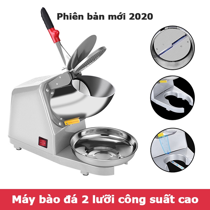 Máy bào đá 2 dao phiên bản mới 2020 lưỡi kép