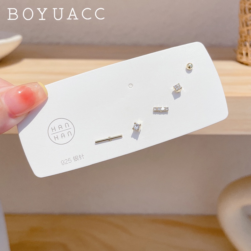 Bông Tai Bạc Hình Tròn / Bướm / Hoa Xinh Xắn Thời Trang Cho Nữ