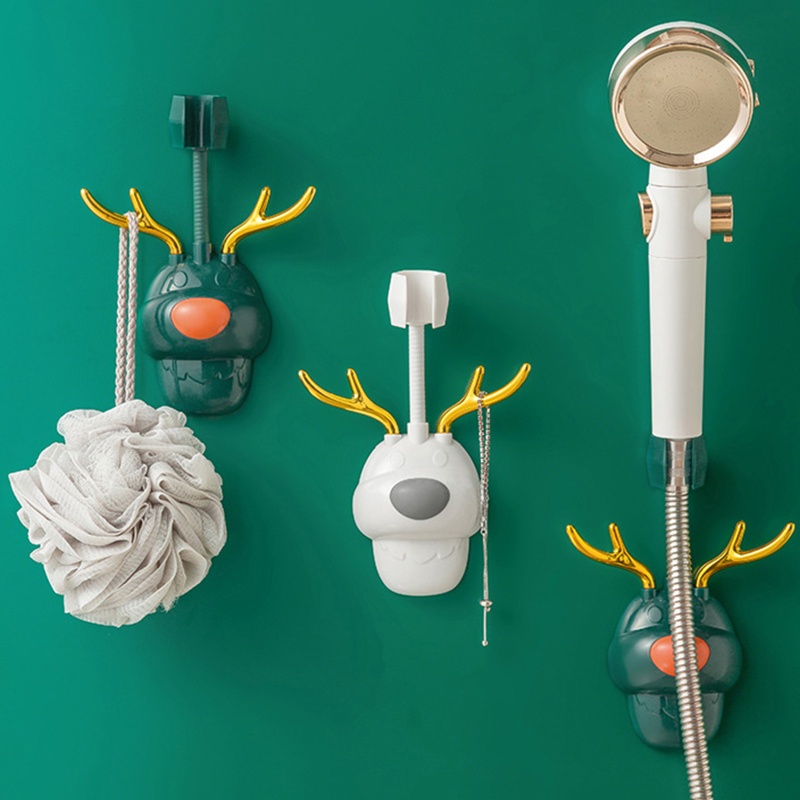 Siêu 360 Độ° Giá Đỡ Đầu Vòi Hoa Sen Tự Dính Kèm 2 Đầu Thay Thế Tiện Dụng