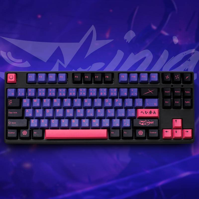 Gói phím GMK Ninja, 129 phím Keycaps Cherry Profile DYE-SUB Cá nhân hóa GMK Keycaps cho Bàn phím cơ / Bàn phím cơ trò chơi Ninja