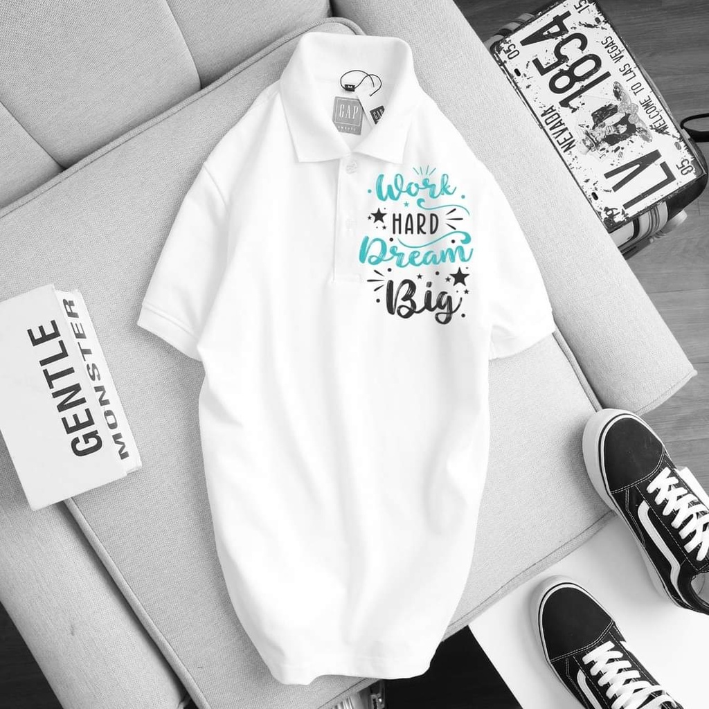 ÁO THUN POLO NAM NỮ CHẤT COTTON UNISEX HOẠ TIẾT TRẺ TRUNG, NAM TÍNH