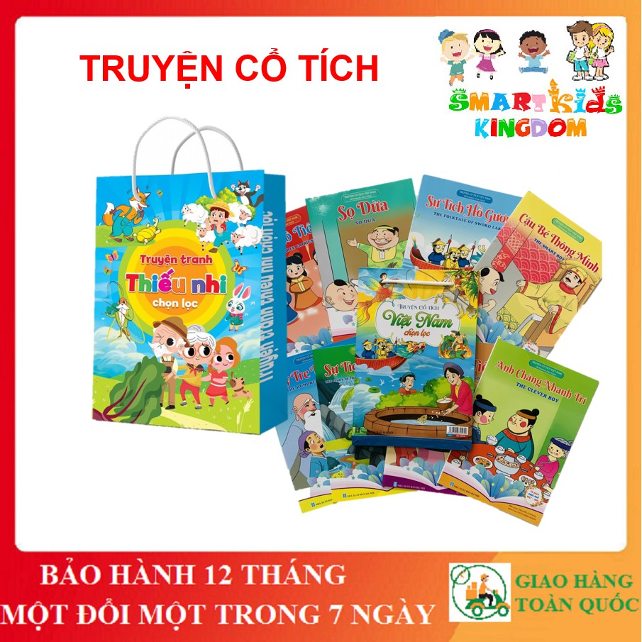 [Quà tặng cho bé] Túi 8 cuốn Cổ Tích Chọn Lọc - Song Ngữ