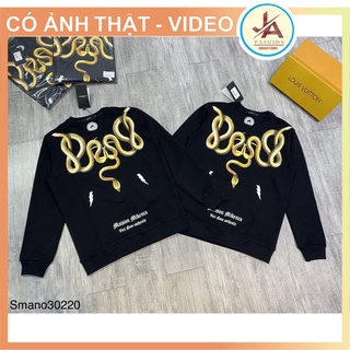 Áo sweater tay dài chất nỉ bông  nam nữ  unisex in hình Rắn 3 đầu unisex nam nữ