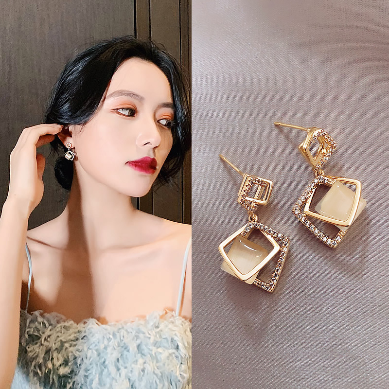 Bông tai bạc 925 chống dị ứng thời trang Hàn Quốc
