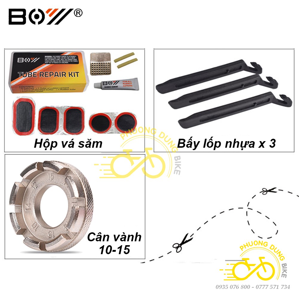 Bộ dụng cụ sửa chữa xe đạp BOY 8010Z - 15 Món