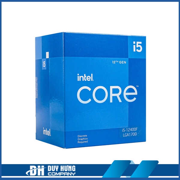 CPU Intel Core i5-12400F (Up To 4.40GHz, 6 Nhân 12 Luồng,18MB Cache, Socket 1700, Alder Lake)